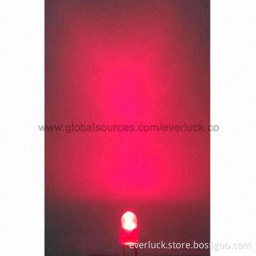3mm Round Red LED Components, ALGaInP Chip Material